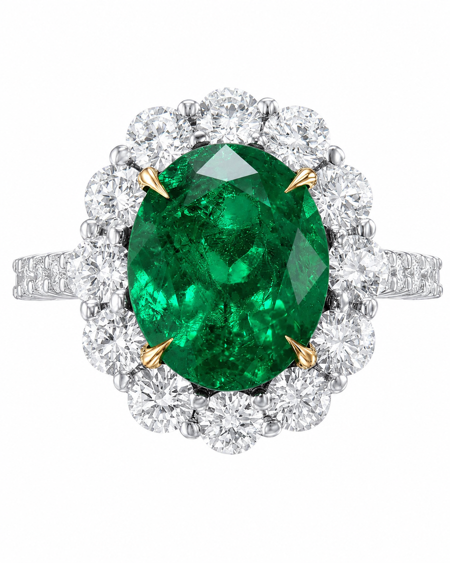 5.6 CT Oval Multi-Shape 925 Sterling Silver Ring