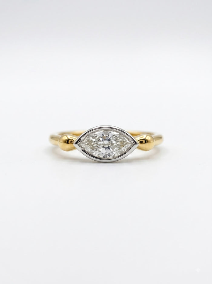 1 CT Marquise Cut East-West Solitaire Ring | SIJI – SIJI JEWELLERY