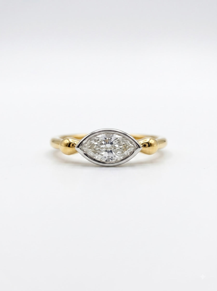1 CT Marquise Cut East-West Solitaire Ring | SIJI – SIJI JEWELLERY