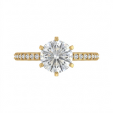 1.24 CT Round Brilliant 925 Sterling Silver Ring