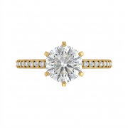 1.24 CT Round Brilliant 925 Sterling Silver Ring