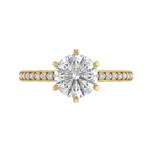 1.24 CT Round Brilliant 925 Sterling Silver Ring