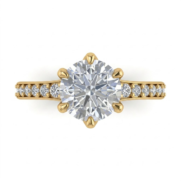 1.43 CT Round Brilliant 925 Sterling Silver Ring
