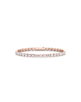 6 CT Emerald Cut Bezel Tennis Bracelet in 925 Sterling Silver
