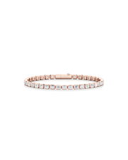 6 CT Emerald Cut Bezel Tennis Bracelet in 925 Sterling Silver