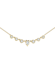 0.7 CT Pear & Round Pendant Necklace in 925 Sterling Silver