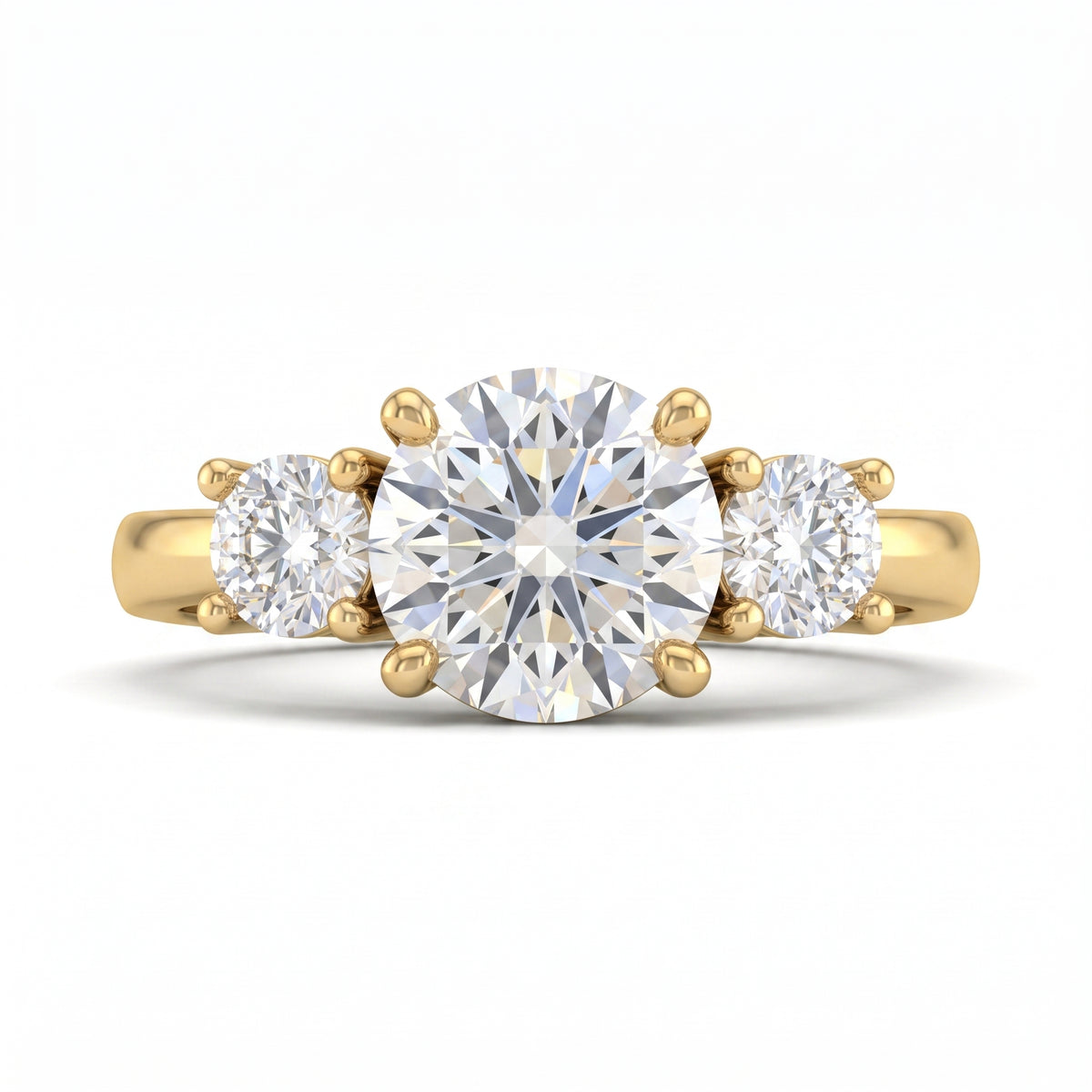 3 CT Round Brilliant 925 Sterling Silver Ring