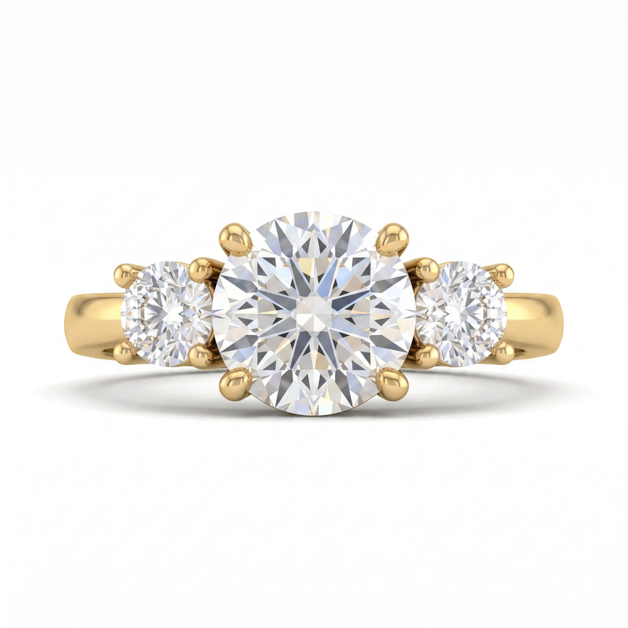 3 CT Round Brilliant 925 Sterling Silver Ring