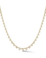 1.12 CT Pear Tennis Necklace in 925 Sterling Silver