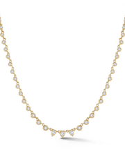 1.12 CT Pear Tennis Necklace in 925 Sterling Silver