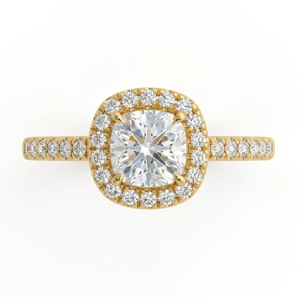 1.41 CT Cushion Cut Multi-Shape 925 Sterling Silver Ring
