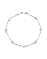 0.3 CT Round Cut Diamond Cable Chain in 925 Sterling Silver