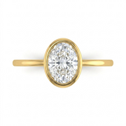 1 CT Oval Cut 925 Sterling Silver Ring
