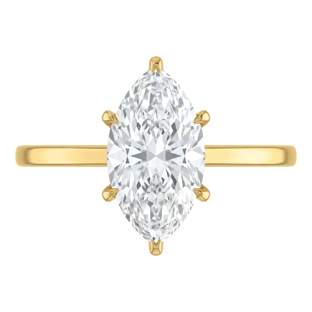 2 CT Marquise Cut 925 Sterling Silver Ring