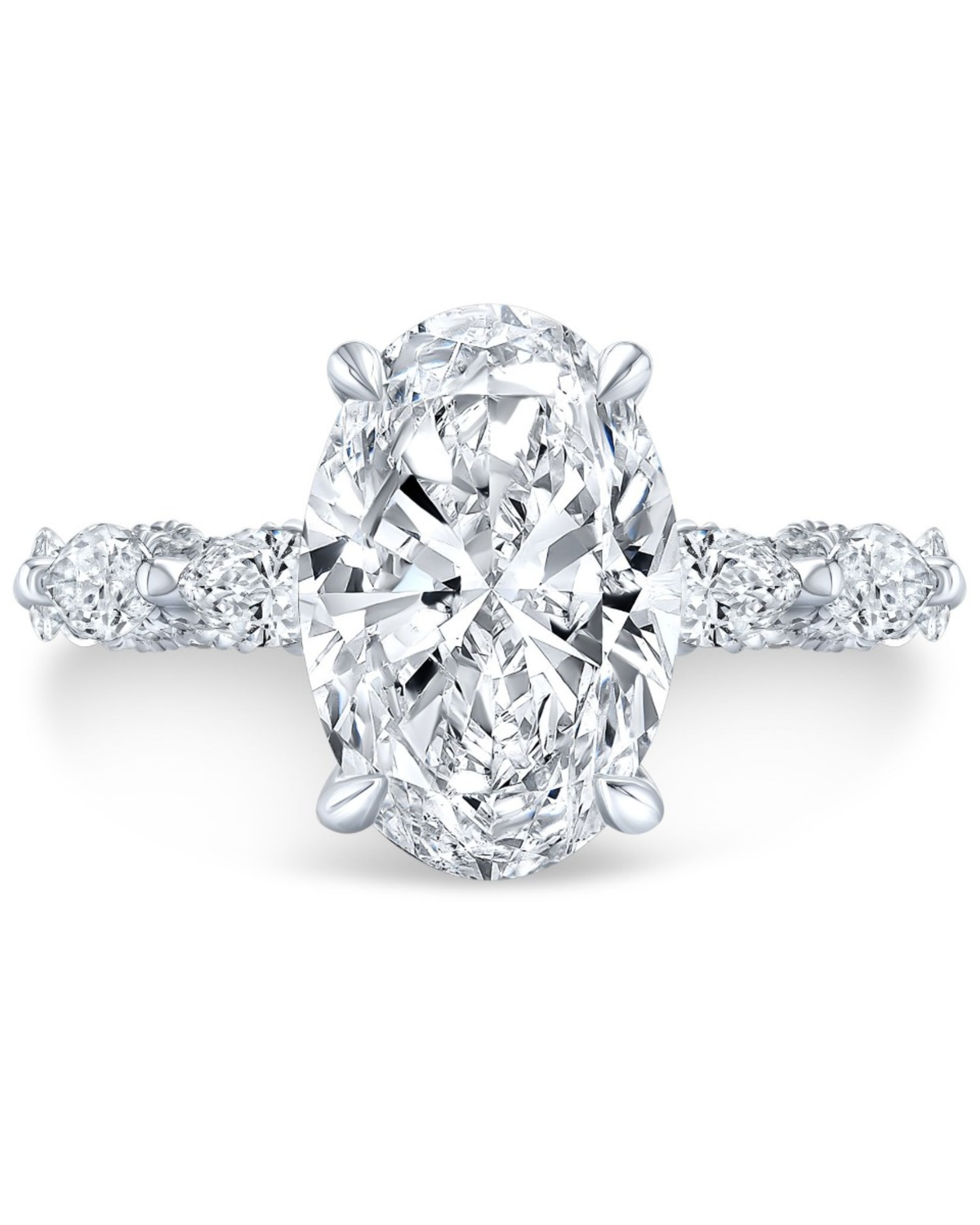 2.3 CT Oval Multi-Shape 925 Sterling Silver Ring