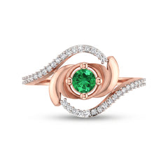 0.56 CT Round Brilliant 925 Sterling Silver Ring