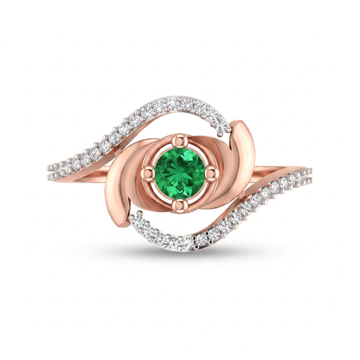 0.56 CT Round Brilliant 925 Sterling Silver Ring