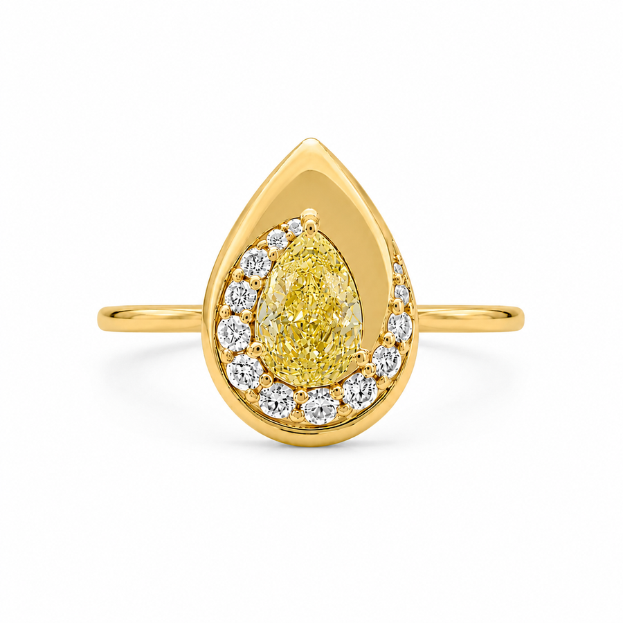 1.3 CT Pear Cut Multi-Shape 925 Sterling Silver Ring
