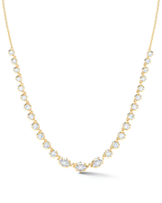 1.12 CT Marquise & Round Pendant Necklace in 925 Sterling Silver