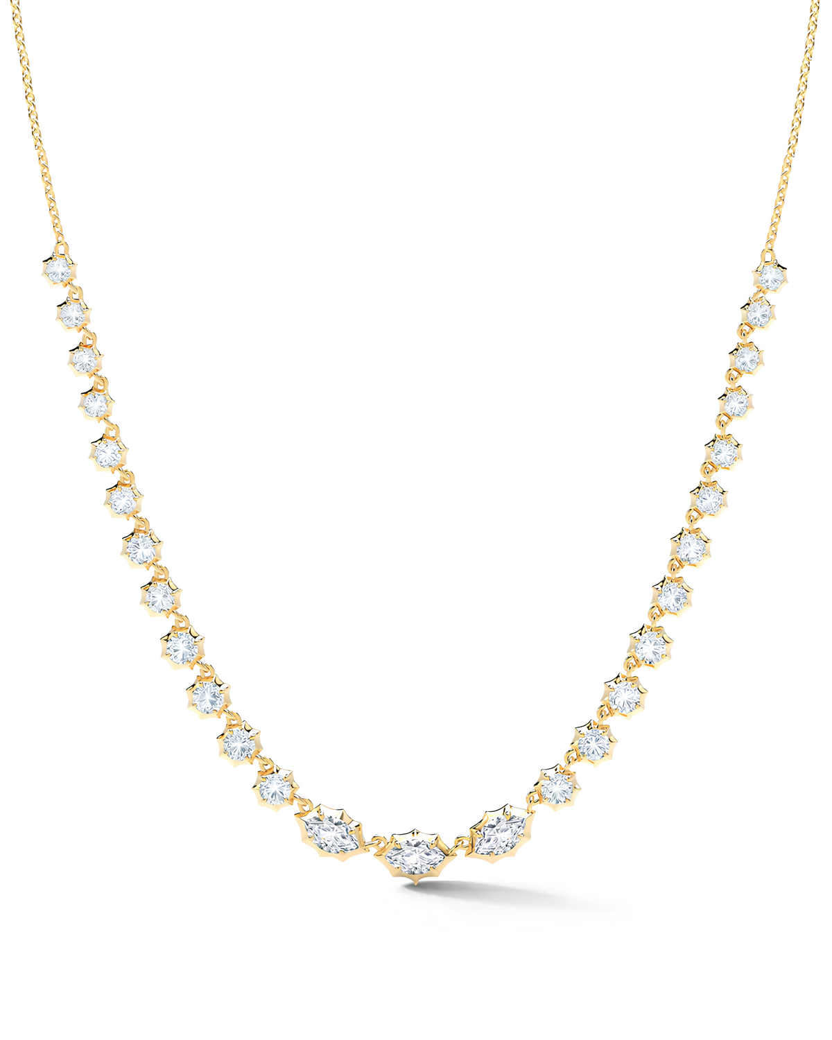 1.12 CT Marquise & Round Pendant Necklace in 925 Sterling Silver