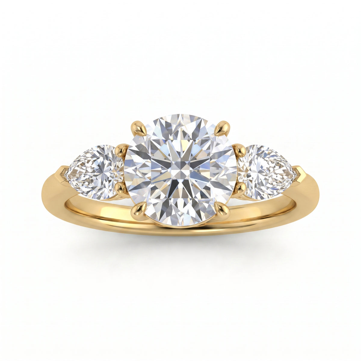 1.8 CT Round Brilliant Multi-Shape 925 Sterling Silver Ring