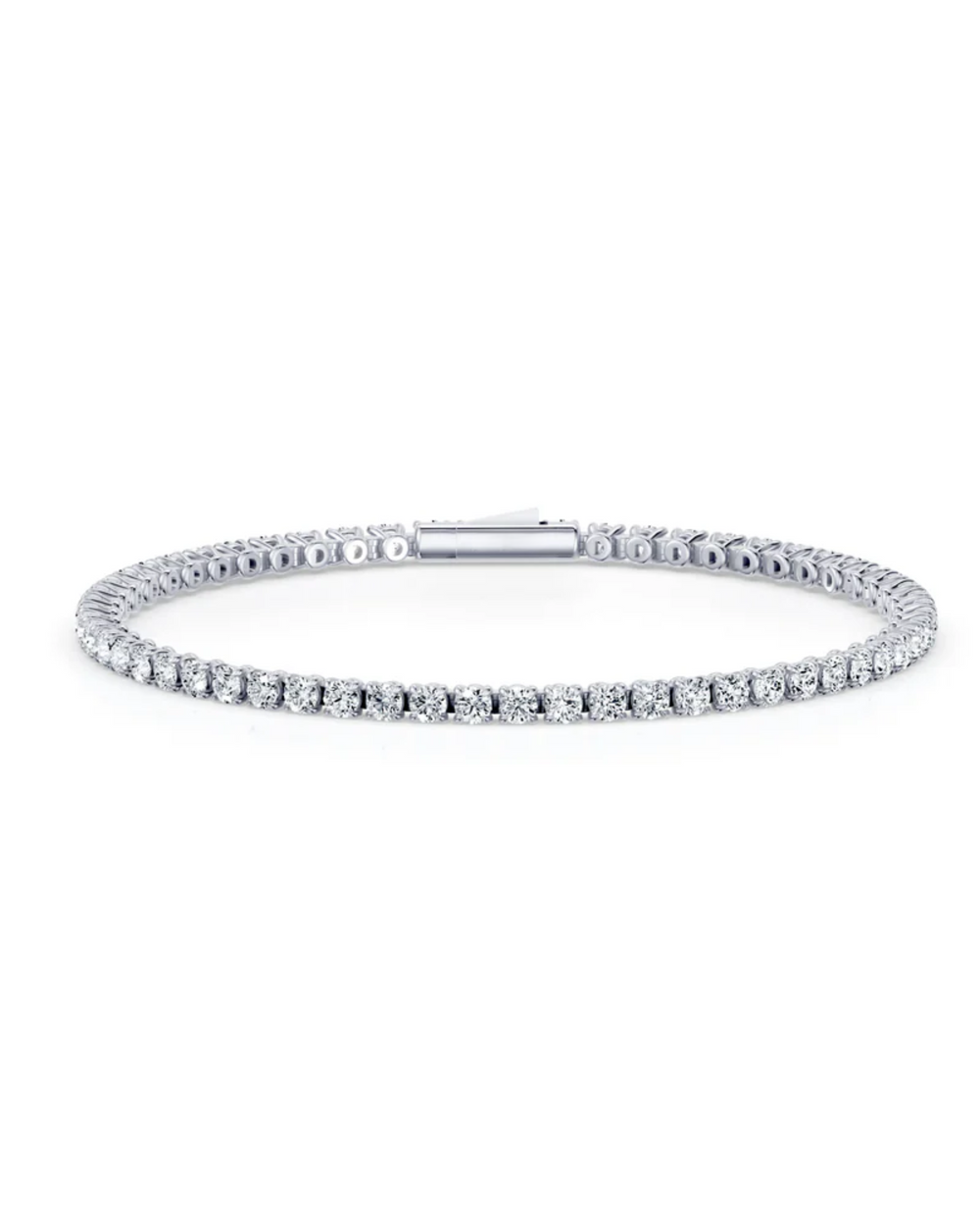 4.2 CT Round Cut Prong Tennis Bracelet in 925 Sterling Silver