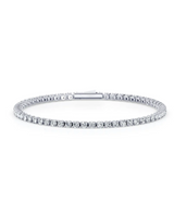 4.2 CT Round Cut Prong Tennis Bracelet in 925 Sterling Silver