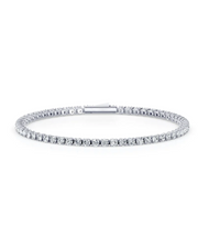4.2 CT Round Cut Prong Tennis Bracelet in 925 Sterling Silver