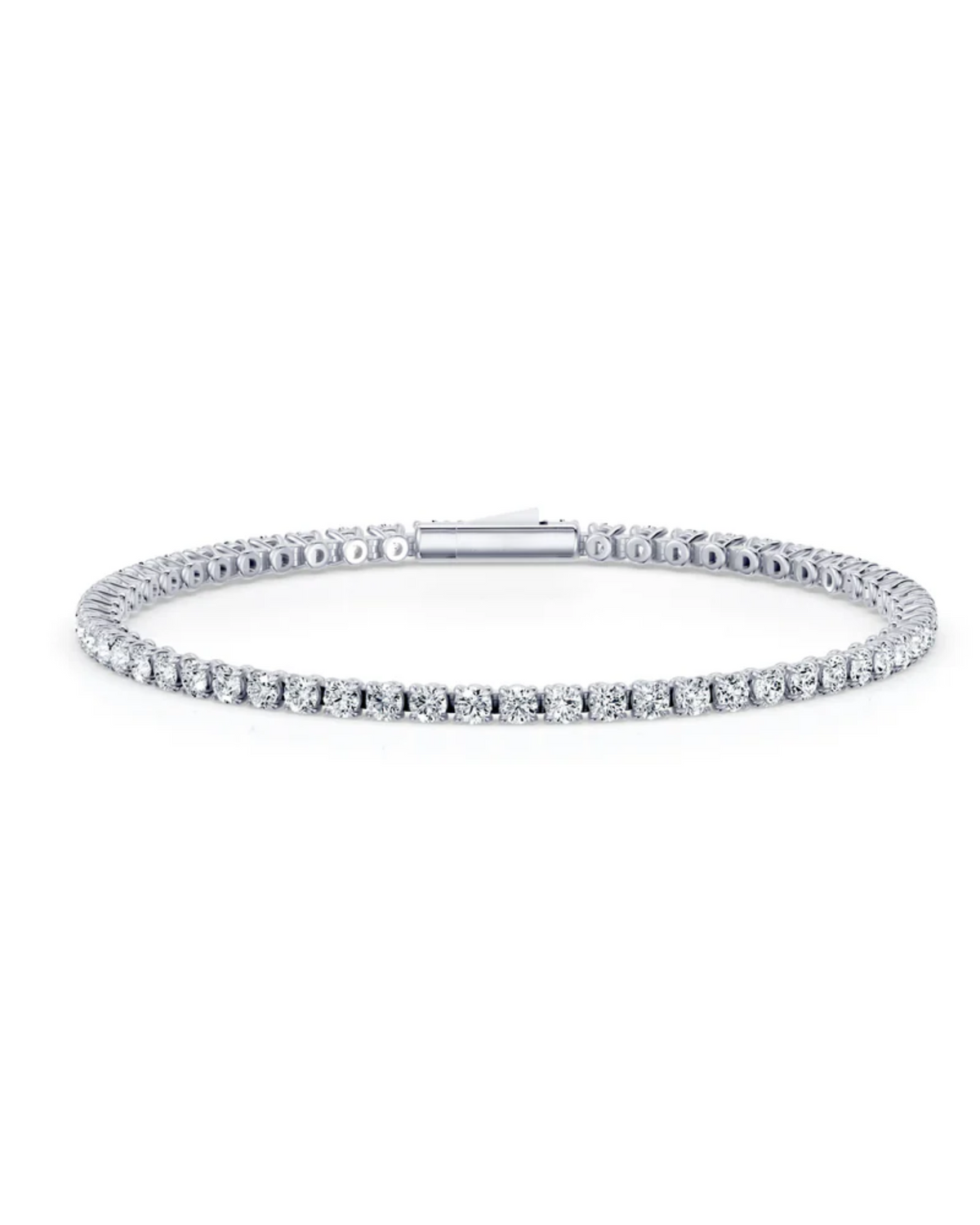 4.2 CT Round Cut Prong Tennis Bracelet in 925 Sterling Silver