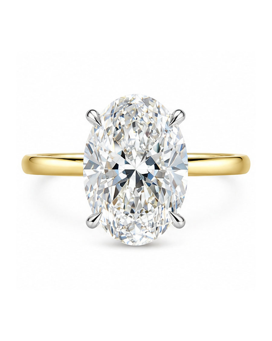 4.08 CT Oval Multi-Shape 925 Sterling Silver Ring