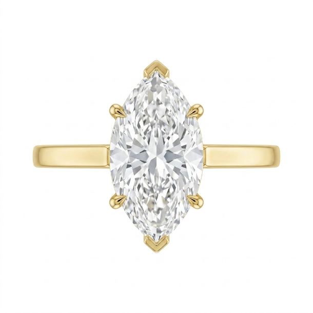 3 CT Marquise Cut 925 Sterling Silver Ring