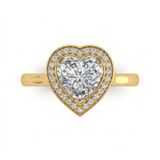 2.16 CT Heart Cut Multi-Shape 925 Sterling Silver Ring