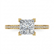 1.24 CT Princess Cut Multi-Shape 925 Sterling Silver Ring