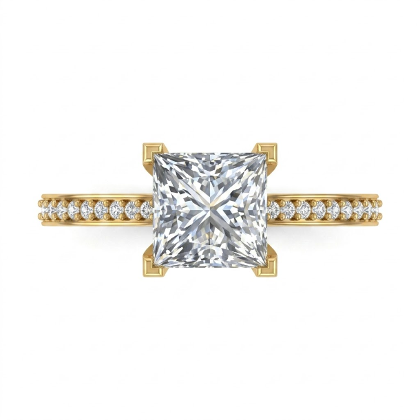 1.24 CT Princess Cut Multi-Shape 925 Sterling Silver Ring