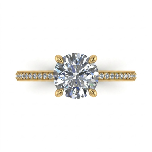 2.15 CT Round Brilliant 925 Sterling Silver Ring
