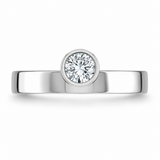 1 CT Round Brilliant 925 Sterling Silver Ring