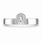1 CT Round Brilliant 925 Sterling Silver Ring