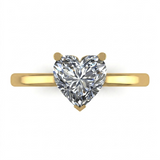 1.5 CT Heart Cut 925 Sterling Silver Ring