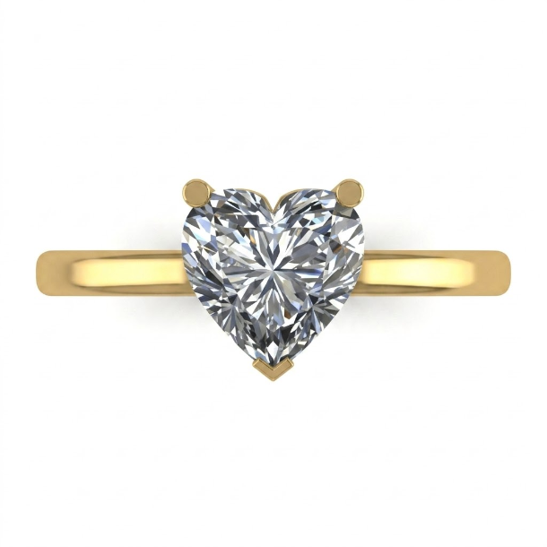 1.5 CT Heart Cut 925 Sterling Silver Ring