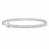3 CT Emerald Cut Bezel Tennis Bracelet in 925 Sterling Silver