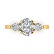 3 CT Oval Multi-Shape 925 Sterling Silver Ring