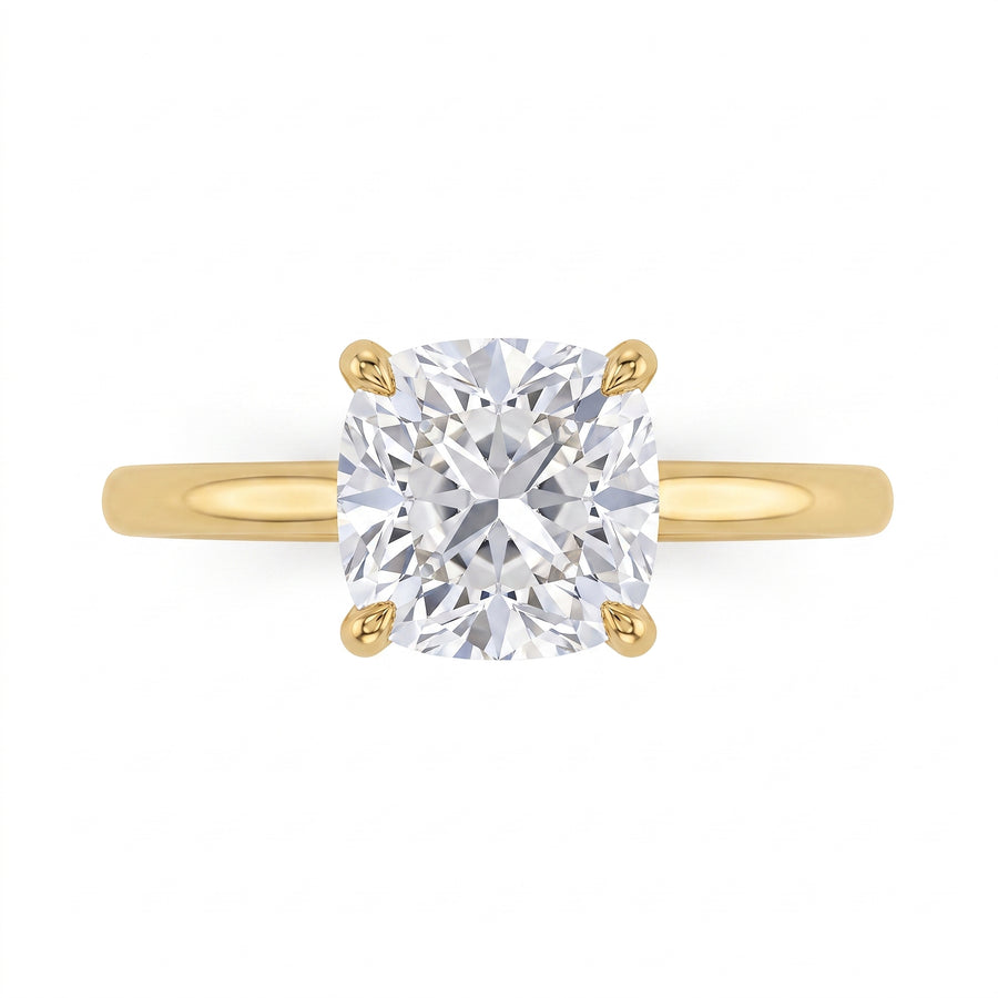 1 CT Cushion Cut 925 Sterling Silver Ring