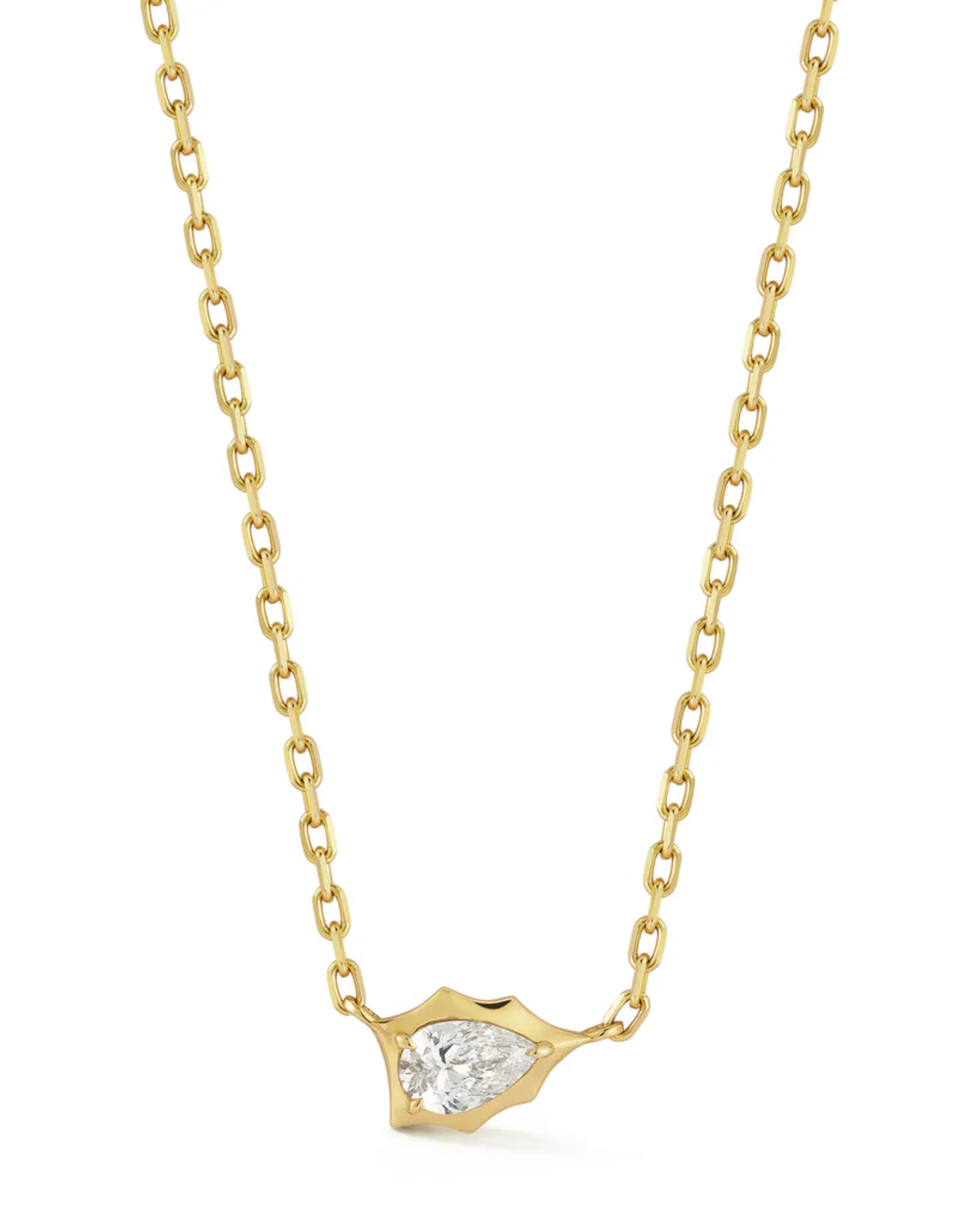0.5 CT Pear Pendant Necklace in 925 Sterling Silver
