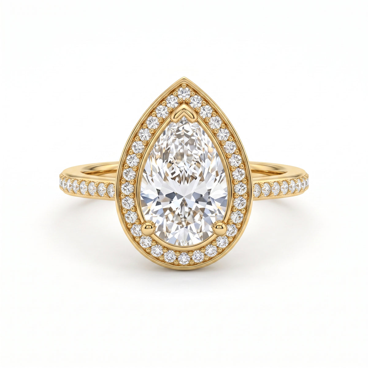 2.34 CT Pear Cut Multi-Shape 925 Sterling Silver Ring