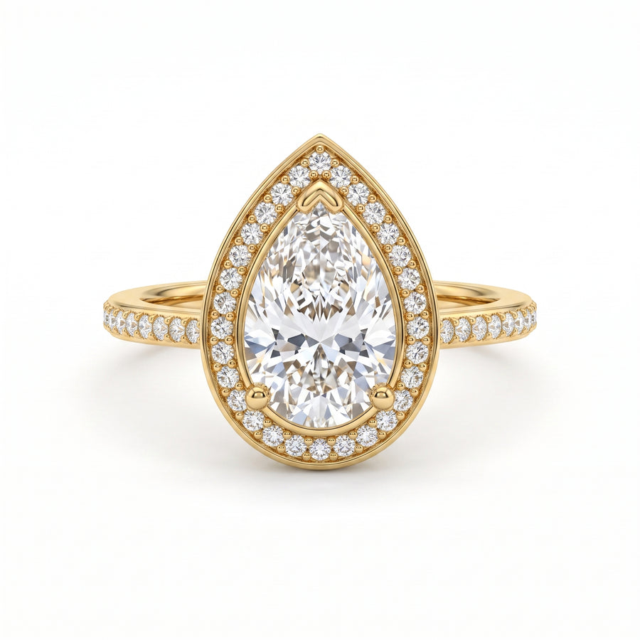 2.34 CT Pear Cut Multi-Shape 925 Sterling Silver Ring