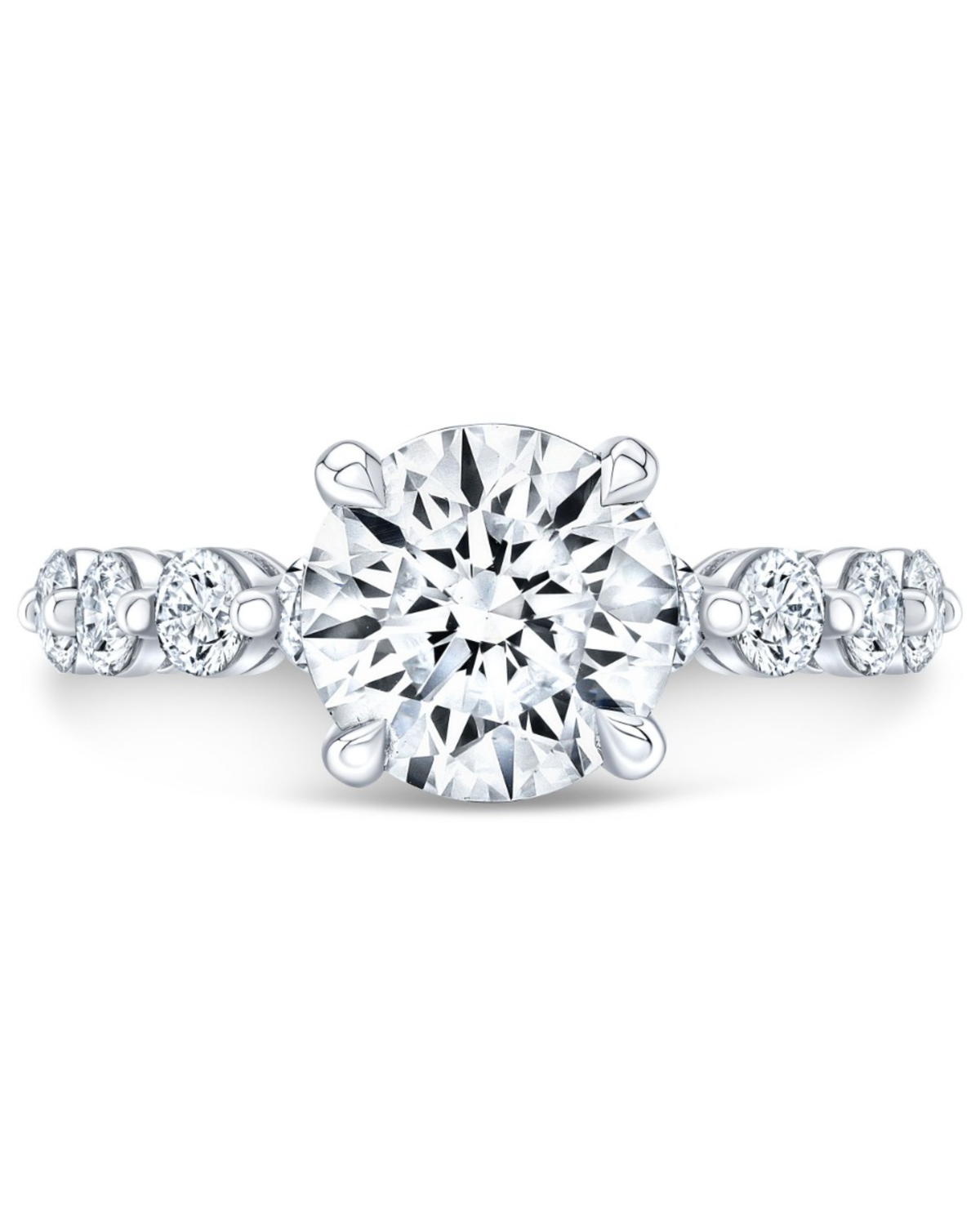 2.2 CT Round Brilliant 925 Sterling Silver Ring