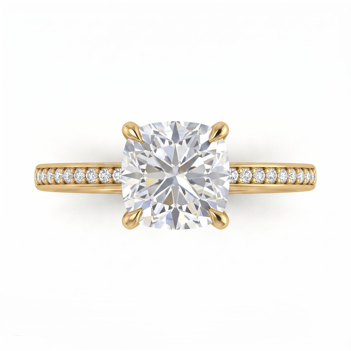 1.13 CT Cushion Cut Multi-Shape 925 Sterling Silver Ring