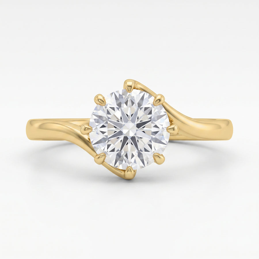 2 CT Round Brilliant 925 Sterling Silver Ring