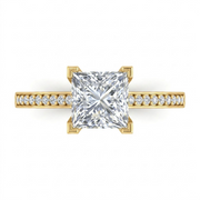 1.24 CT Princess Cut Multi-Shape 925 Sterling Silver Ring
