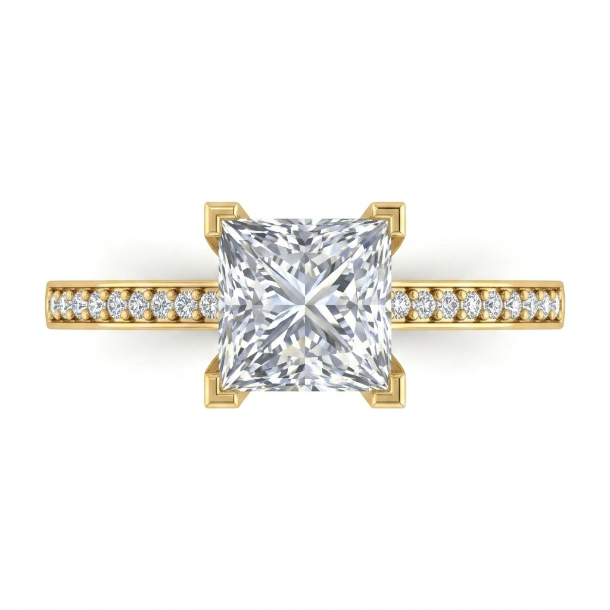 1.24 CT Princess Cut Multi-Shape 925 Sterling Silver Ring